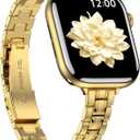 BAITEYOU Narrow Metal Band Compatible with Apple Watch Bands 38mm 40mm 41mm 42mm 44mm 45mm 46mm 49mm (Series 11 10 9 8 7 6 5 4 3 2 1 SE Ultra), Dressy Thin Stainless Steel iWatch Bands for Women
