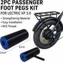 2PC Passenger Foot Pegs Kit Compatible with Lectric XP 3.0, Easy Install Rear Footrests, M12 Thread, Strengthening Material, 9.5cm
