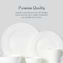 Mikasa Delray 40-Piece Bone China Dinnerware Set, White Round Dishes for 8 - Dinner Plates, Salad Plates, Cereal Bowls, Fruit Bowls and Mugs