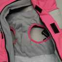 SUNFURA Dog Jacket, Large Dog Coat with Harness Built in, Warm Pet Winter Jacket Zippered Snow Coat with Furry Collar, Waterproof Fleece Snowsuit for French Bulldog, Hot Pink L