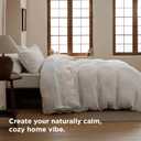 Bedsure Waffle Duvet Cover King - 100% Cotton Duvet Cover Linen Color, Space-Dyed for Enhanced Bedroom Aesthetics, PureWoven and Stylish All-Season, 3-Piece Bedding Set with Button Closure, 104"x90"