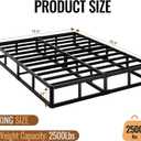 King Size 10 Inch Box Spring - Heavy Duty Metal Mattress Foundation (2500lbs Capacity), Noise-Free, Easy Assembly with Removable Fabric Cover
