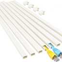 Yecaye Beige Cord Hider, One-Cord Channel Cord Cover on Wall, Cable Management Kit, Wire Covers for Cords, W0.59in H0.4in, Beige