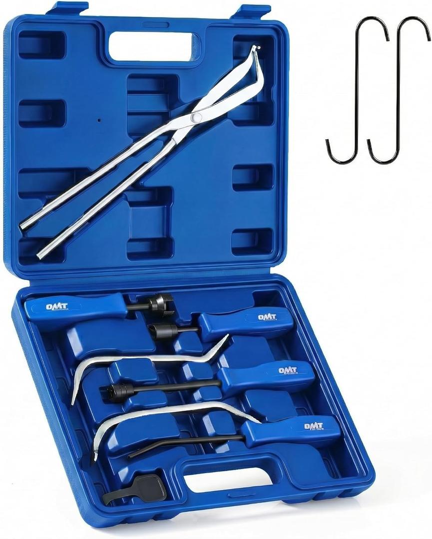 Orion Motor Tech 10pc Drum Brake Tool Kit, Drum Brake Tool with Drum Brake Spring Tool, Brake Spring Compressor, Brake Spring Pliers, Drum Brake Adjusting Tool, Brake Spoon Set, Brake Drum Tool Kit (Blue)