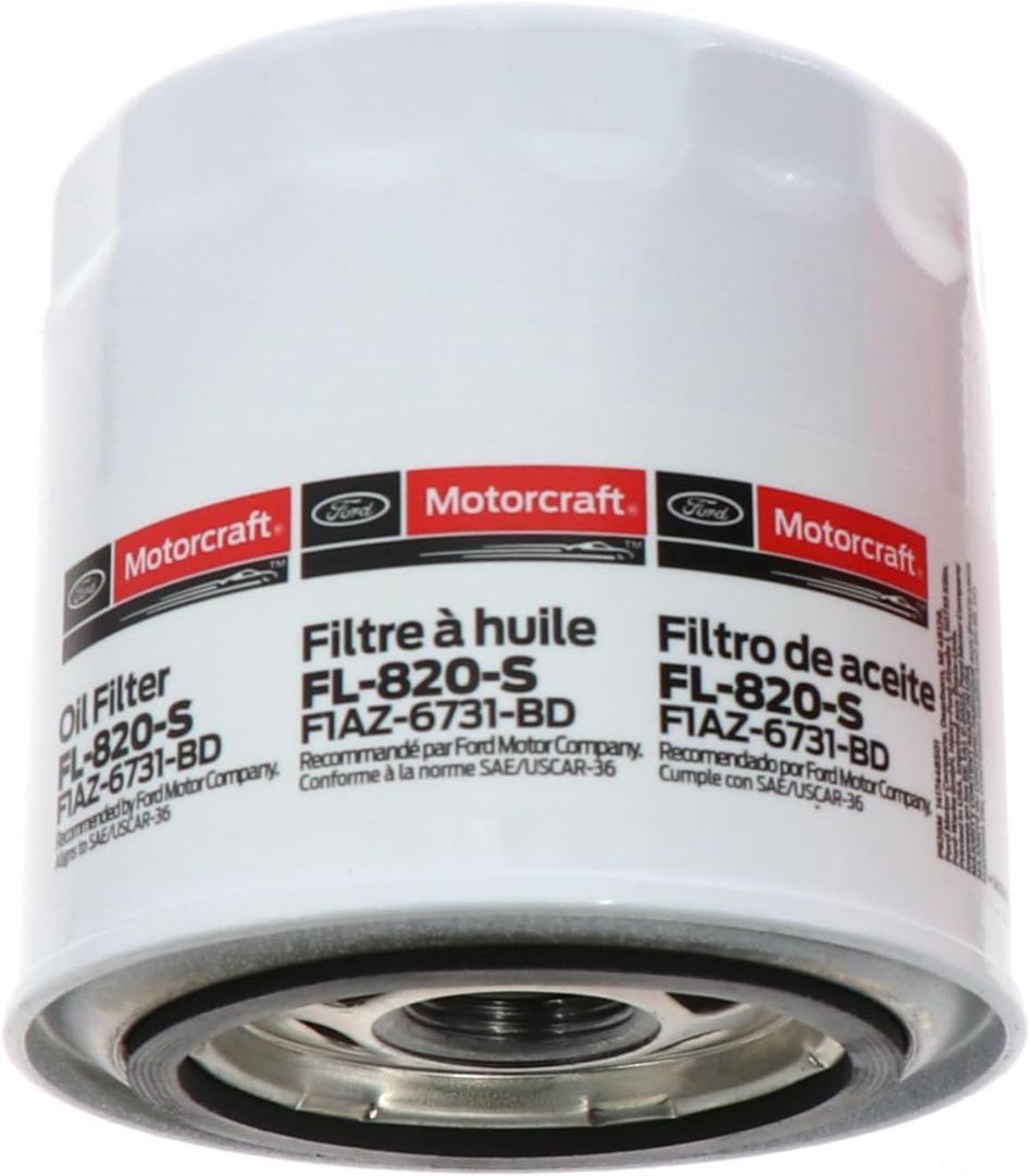Motorcraft Engine Oil Filter - FL-820-S (OE Replacement for Select Models and Years of Ford, Lincoln, & Mercury Vehicles) (1 Count (Pack of 1))