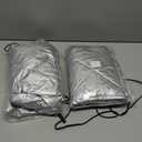 2 Pcs Indoor Air Conditioner Cover for Window, Ac Unit Covers for Inside with Drawstring Double Insulation Silver(28 x 20 x 3.5 Inch)