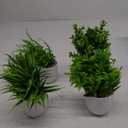 Der Rose 4 Pack Fake Plants Small Artificial Faux Potted Plants for Living Room Home Office Farmhouse Bathroom Kitchen Decor Indoor