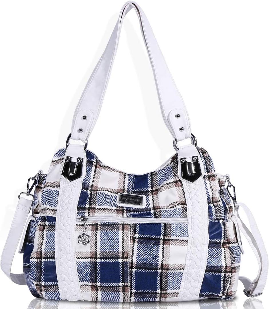 Angel Barcelo Purses for Women Soft PU Leather Shoulder Bag Crossbody Purse and Handbags (1b-blue)