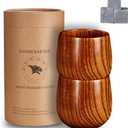 The Original Wooden Bourbon Drinking Glass 2PCS, Wooden Old Fashioned Whiskey Glass, Charred Old Fashioned Glass Bourbon Whiskey Gifts for Men, Dad, or Brother, Father's Day