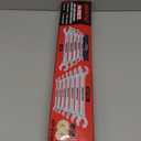 14-Piece Flare Nut Wrench Set with PTFE Tape, Metric & SAE Brake Line Wrench Offset 1/4"-7/8"& 9-21mm Set Double Open End with Organizer Pouch for Repairing and Removing Nuts