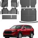 CRV Floor Mats - Car Mats for Honda CRV 2023-2026, All Weather Full Set Cargo Liner & Backrest Mat & Door Sill Guard for CRV Accessories, Heavy Duty