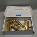 DREAM PAIRS Women's Heels Chunky Block Strappy Square Open Toe Ankle Buckle Heeled Sandals Wedding Party Dress Shoes Indie (9, Gold-pu)