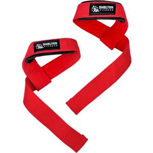 Weightlifting Straps - Premium Powerlifting Straps for Bodybuilding and Strength Training - Unisex - Enhance Your Workout Grip - Essential Gym Accessory (Red)