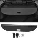 Motoforti Car Trunk Retractable Cargo Cover for BMW X1 F48 16-21 Rear Trunk Parcel Shelf Luggage Security Shield Shade, Canvas, with Accessories, Gloss Black