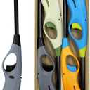 Butane Lighter, 4pcs Refillable Long Flame Lighter for BBQ Candle(No Butane Inside) (Blue)