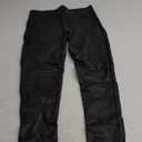 MCEDAR Womens Faux Leather Leggings with Pocket Plus Size Girls High Waisted Sexy Skinny Pants (Large Tall, Black)