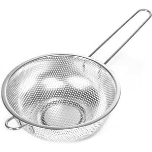 Metal Fine Mesh Strainer and Colander for Kitchen with Handle, Stainless Steel Pasta Strainer/Kitchen Funnel/Colander/Sifter for Strain/Wash Vegetables, Fruits, Spaghetti, Rice (7.8) Metal Fine Mesh Strainer and Colander for Kitchen with Handle, Stainless Steel Pasta Strainer/Kitchen Funnel/Colander/Sifter for Strain/Wash Vegetables, Fruits, Spaghetti, Rice (7.8)