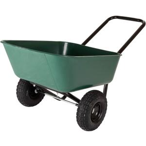 Garden Star 70019 Garden Barrow Dual-Wheel Residential Wheelbarrow Garden Cart