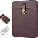 Cigar Case with Cutter, 2-in-1 Portable Cigar Travel Holder for 6 Cigars, Premium Cigar Accessories Gift Set for Men, Fathers, and Business Trips