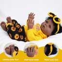Realistic Baby Doll 22-Inch Real Life Reborn Baby Dolls Soft Cloth Body American African Baby Girl Lifelike Baby Dolls with Clothes and Toys Accessories Gift Set for Kids 3+ (Freda Yellow)