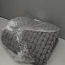LUMI Chenille Bathroom Rug, Non Slip Absorbent Bath Mat, Grey, 20"x32"