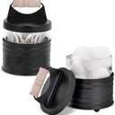 Autumn Alley Deluxe Farmhouse Apothecary Jars Set, Black Bathroom Jars Qtip Holder Glass - Rustic Vanity Organizer for Bathroom Counter, Cotton Balls, Swabs, Rounds, Salts 2-Small Glass with Lids