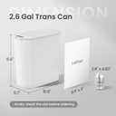 Cesun Automatic Motion Sensor Bathroom Trash Can with Lid, 2.6 Gallon Touchless Trash Bin, Smart Plastic Slim Garbage Can Small White Wastebasket for Toilet, Office, rv, Bedroom, Living Room