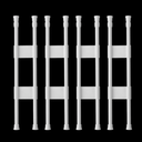 4 Sets Double RV Refrigerator Bars, 15.8-27.6 Inches Non-Slip Adjustable RV Fridge Tension Rods, for Camper Refrigerator, Kitchen, Bookshelf, Cupboard-White