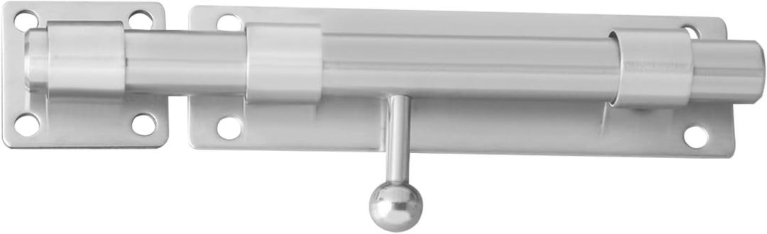 Alise 8 inch Barrel Bolt Latch,Slide Bolt Latch,Heavy Duty Solid SUS304 Stainless Steel Slide Lock for Wooden Fence,Barn Door,Interior or Outdoor Door, Brushed Nickel