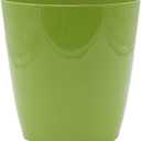 The HC Companies Aria Round Self-Watering Pot - Lightweight Plastic Planter for Herbs & More - Durable Plant Pots for Indoor Plants & Outdoor Plants (8" Glossy Avocado, Pack of 1)