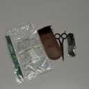 5'' Professional German Beard Scissors for Men- 2 Mustache Combs for Facial Hair with Beautiful Pouch & Tweezer - Mustache Scissors for Men Grooming, Cutting, Styling-Mustache Trimmer