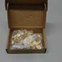 Flower Drawer Knobs Flower Cabinet Knobs Zinc Alloy Dresser Knobs 2.4 inch (61mm) Gold Cabinet Door Knobs (8, Gold)