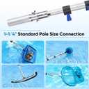 16FT Pool Pole Aluminum Telescopic Extension Pole,Suitable for Above-Ground/In-Ground Pool Cleaning, Compatible with Leaf Skimmer/Brush/Net Bag/Vacuum/Filter Accessories