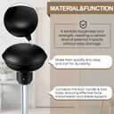 Saillong 6 Sets Vintage Style Door Knob Set with Spindle, Old Style Door Knob Replacement with Electroplate Design, 2.2inch, Outside Diameter for Interior Doors(Matte Black)