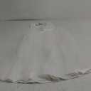 LalaMira First Communion Dress Satin/Tulle Floor-Length Flower Girl Dresses with Pearl for Wedding Ball-Gown Garden Party 130 White