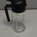 TrendPlain 16oz/470ml Glass Olive Oil Sprayer for Cooking  2 in 1 Olive Oil Dispenser Bottle for Kitchen Gadgets and Air Fryer Accessories, Salad, BBQ - Black