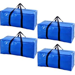 Extra Large Moving Bags with Strong Zippers & Carrying Handles, Storage Bags Storage Totes for Clothes, Moving Supplies, Space Saving Oversized Storage Bag Organizer for Moving, Traveling (4 Pack)