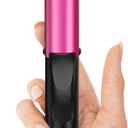 Dual Voltage Travel Ceramic Curling Iron with Keratin & Argan Oil, Adjustable Temperature, Mini Size for Short Hair - Includes Storage Bag