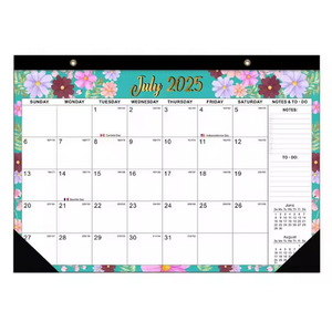 Comix Floral Desk Calendar - 18 Month Wall Calendar 2025-2026 (July 2025–Dec 2026) | 17"x12" Large Monthly Planner for Home, School & Office 