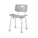 Medline Bath Chair, Bench, Seat, Stool for Disabled, Seniors & Elderly Bathroom Transfer Inside Shower/Tub/Bathtub 400 Lbs. Capacity, Gray