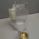 2 Quart (2 Liter 68 oz) Square Glass Pitcher with Lid and Spout, Water Pitchers with Handle for Fridge, Borosilicate Glass Carafe for Hot/Cold Drink, Large Jug for Iced Tea, Coffee, Beverage, Cold (67.6 Ounces, Gold)