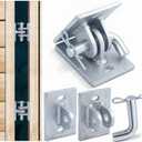 DaisyInner Floating Dock Hardware Stationary Dock Connector Hinge Kit Heavy Duty Boat Accessories 7/16'' Holes Galvanized Steel Male & Female Corner T Brackets for Floats Ramp