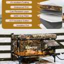 Weatherproof Heated Cat House for Outdoor in Winter, Heated Cat Bed Kitty Shelter with Cat Heating Pad, Insulated & Safe Escape Door, Warm House for Outside Stray Cat (Leaf Color, 17"x25"x17")