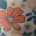 70s Retro Floral Flowers Placemats Set of 6 Washable Table Mats for Kitchen Dining Table,Heat-Resistant Place Mats for Indoor Outdoor Party Holiday Decoration