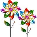 2 Packs Wind Spinners Outdoor, Outdoor Decor Windmill for Yard, Pinwheels, Wind Spinners for Yard Garden, Outdoor Metal Wind Spinner Lawn Decor