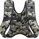 ZELUS Weighted Vest, 6lb/8lb/12lb/16lb/20lb/25lb/30lb Weight Vest with Reflective Stripe for Workout, Strength Training, Running, Fitness, Muscle Building, Weight Loss, Weightlifting (Desert Camo)