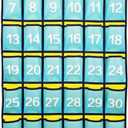 Numbered Classroom Pocket Chart Hanging Organizer for Cell Phones Calculator Holders (42 Pockets)