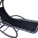 Hammock Chair Replacement Fabric 88"27" Heavy-Duty 600D Oxford Seat with Carabiners | UV-Resistant & Waterproof Swing Replacement for Patio & Garden (Fits Most Standard Frames, Black)