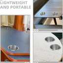 2 x 4pcs Single Stainless Steel Cup Holder, Silver Drop-in Anti-Spill Storage Solution or Replacement Item (8.00X8.00X5.60CM)