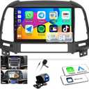 2G+64G Android 13 Car Stereo for Hyundai Santa Fe Radio 2006-2012 Wireless CarPlay Android Auto GPS Navigation 9 HD Touchscreen Bluetooth SWC FM/WiFi/Mirror Link+Backup Camera